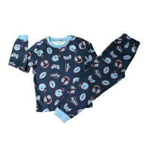 Pekkle Kids 2-Piece Pajama Set | Blue Games Print | Long Sleeve Top & Pants